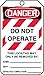 Accuform Lockout Tags, Pack of 25, Do Not Operate, US Made OSHA Compliant Tags, Tear & Water Resistant PF-Cardstock, 5.75
