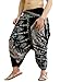 Sarjana Handicrafts Mens Womens Cotton Golden Printed Harem Pants Yoga Drop Crotch Trouser