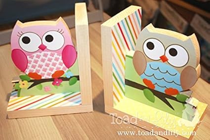 Twin Boy And Girl Owls Kids Bedroom Baby Nursery Wood Bookends Be0003 Bookends Home Kitchen Rayvoltbike Com