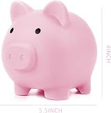 Fuyamp Cute Piggy Bank Pink Child Money Box Keepsake Nursery Decor view 3