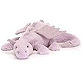 Jellycat Lavender Dragon Stuffed Animal, Large 19.5 inches - Mythical Plush Toy - Classic Children's Gift