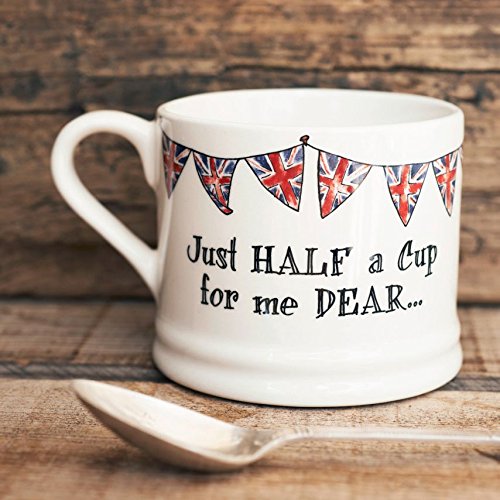 Sweet William Just Half a Cup For Me Dear (small) mug with bunting