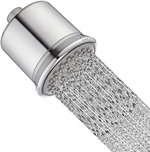 KOJOX High Pressure 5-Setting 3.5" Chrome Face Anti-leak Fixed Showerheads without shower arm-Adjustable Metal Swivel Ball Joint-for the Ultimate Shower Experience!