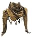 WOLMIK 100% Cotton Military Shemagh Tactical Desert Keffiyeh Head Neck Scarf Wrap in Brown