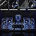GOgroove BassPULSE 5.1 Computer Speakers Surround Sound with Subwoofer, 80 Watts and Blue LED Glow Lights - Compatible with Desktop and PC Computers Supporting 5.1 Audio Input