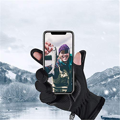 Angelhandschuhe Radfahren Winterfischen Undichte Finger Outdoor Sports Winddicht Zipper Touchscreen Männer und Frauen… – Bild 4