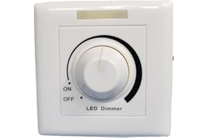 Noiseless Deep Smooth Dimming LED Knob Control Dimmer 0-10V 1-10V LED Light Wall Dimmer Switch On and Off Load 2000W Max.
