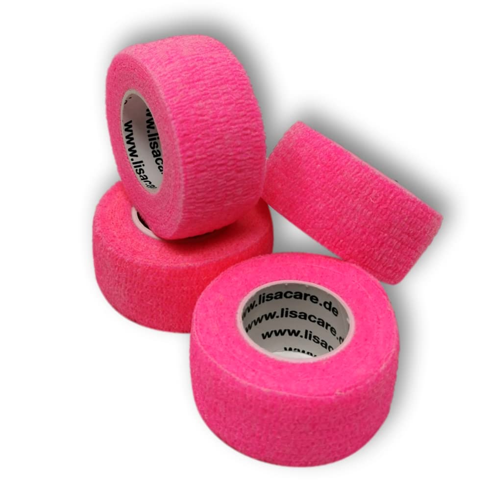 Lisa Care Finger Dirt Grease and Dirt-Repellent – – Elastic Waterproof Plaster – Selection of Colours – 4 Rolls 2.5 cm x 4.5 m