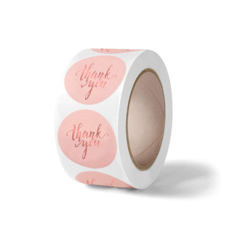 YMDZ 1.5 Inch Thank You Sticker Thank You Foil Labels Perfect for Bakeries Handmade Goods and Small Business Owners(500 Labels per Roll)