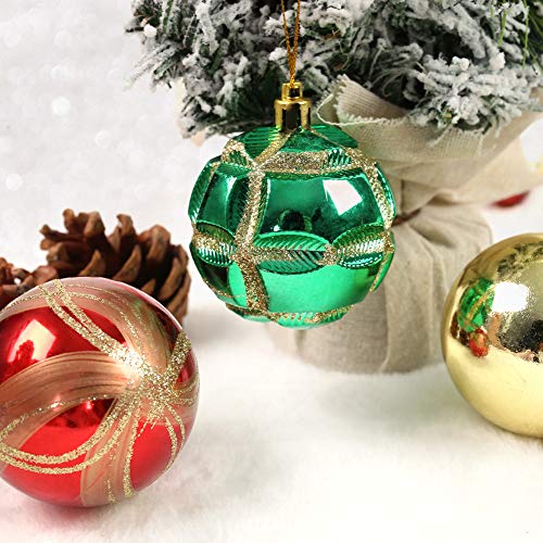 DomeStar Christmas Ball Ornaments, 24PCS 2.4 Inch Christmas Baubles Christmas Tree Decorations Tree Balls Christmas Decorations