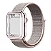 QIENGO Compatible with Apple Watch Band with Case 38MM, Soft Nylon Strap with Silicone Protective Case, Replacement for iWatch Sport Series 3/2 / 1 (Pinksand, 38mm)