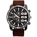 Outop 1pcs Brown Casual Mens Womens 3 Eyes Big Dial Quartz Wrist Watches