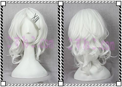 Amazon  コスプレ 用 ウィッグ シルバー ホワイト 白 ミディアム 