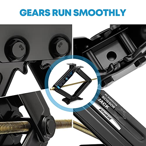 [Upgrade] Kohree 7500lbs RV Stabilizer Leveling Scissor Jacks 24" for Travel Trailer Camper, Set