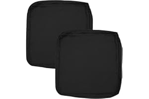 Oslimea Patio Cushion Covers Replacement 22x20x4 inch 2Pack Outdoor Seat Cushion Slipcover Waterproof Outdoor Chair Cushion Covers, Black