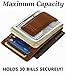 Money Clip - Men's Leather Wallet Slim Front Pocket RFID Blocking with Super Strong Magnetic