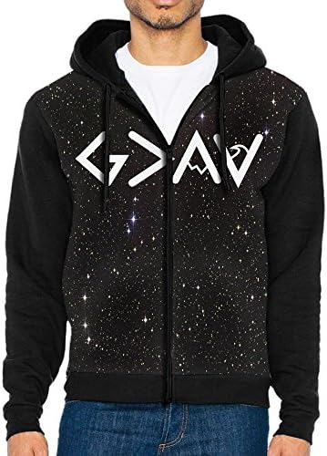 Mens Fashion God Is Greater Than The Highs and Lows Zipper Pullover Hoodie Sweatshirt