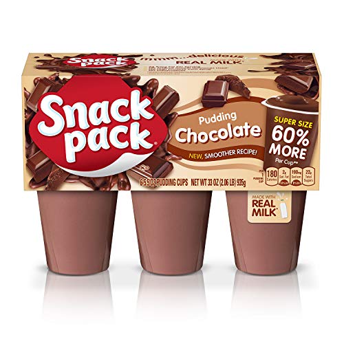 Super Snack Pack Chocolate Pudding Cups, 6 Count, 8