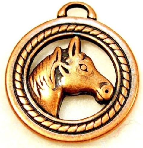 5 PC NICE Tibetan Antique Copper Beautiful HORSE Pendants Charms - from Jewelry Making Supply Charms Wholesale by BP. Ear HR49