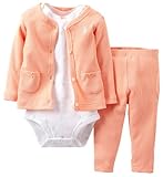 Carter's Baby Girls' 3 Piece Cardigan Set (Baby) - Coral