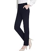 Tapata Women's Straight Leg Dress Pants Stretchy High Waist with Pockets 29''/31''/33''for Work Casual