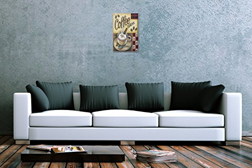 LEotiE SINCE 2004 Tin Sign Metal Plate Decorative Sign Home Decor Plaques Fun Kitchen Decoration Coffee Break Cappuccino Metal Plate 8X12 - Thumbnail 3