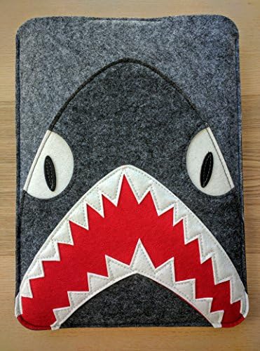 13'' 13.3" 12.9" 9.7" Woolen Felt Sleeve Envelop Bag Laptop Case Pouch for Ultrabook Chromebook Macbook Ipad Pro Air (Shark, 13.3 Inches)