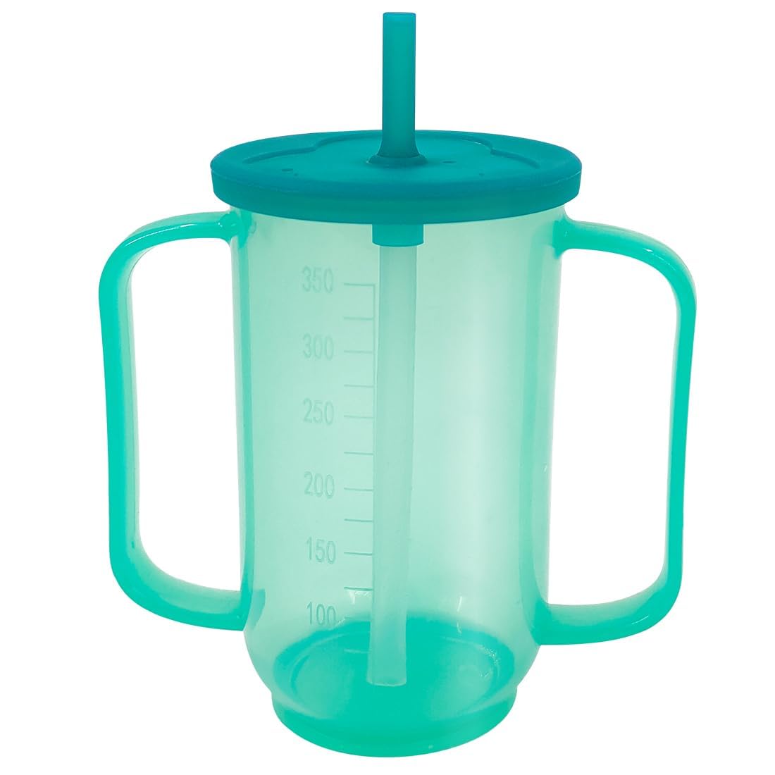 Photo 1 of VOPHIA Drinking Beaker Cup for Disabled Adults, Convalescent No Spill Feeding Cup with Straw for Elderly Maternity Drink Water Porridge Soup 350ml (Blue-2)