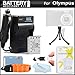 Battery And Charger Kit For Olympus Tough TG-320, TG-310, Stylus Tough 3000 Digital Camera Includes Extended (1000Mah) Replacement LI-42B Battery + AC/DC Charger + Strap Float + USB 2.0 SD Reader + Mini Tabletop Tripod + LCD Screen Protectors + More
