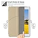 Besdata Ultra Thin Magnetic Smart Cover [Wake/Sleep Function]& Translucent Back Case for 2014 iPad Air 2 + Screen Protector + Cleaning Cloth + Stylus (Gold)