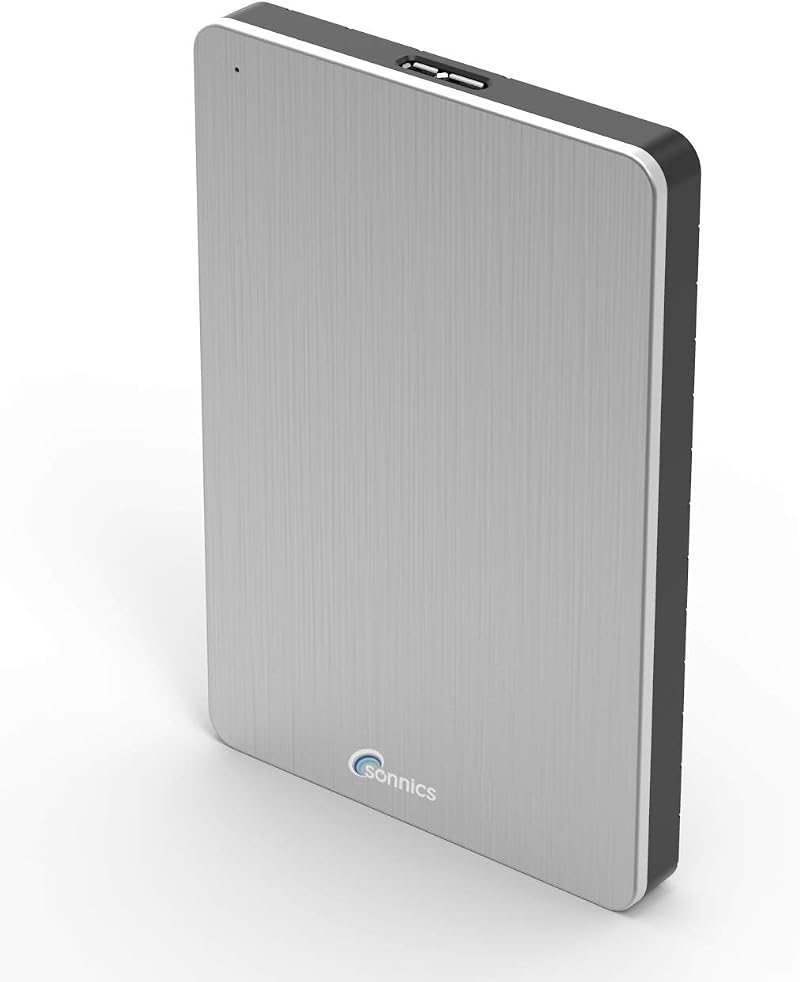 Sonnics 500GB USB 3.0 External Portable Hard Drive Silver