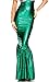 Forplay Women's High-Waisted Mermaid Skirt with Hologram Finish, Green, Medium/Large
