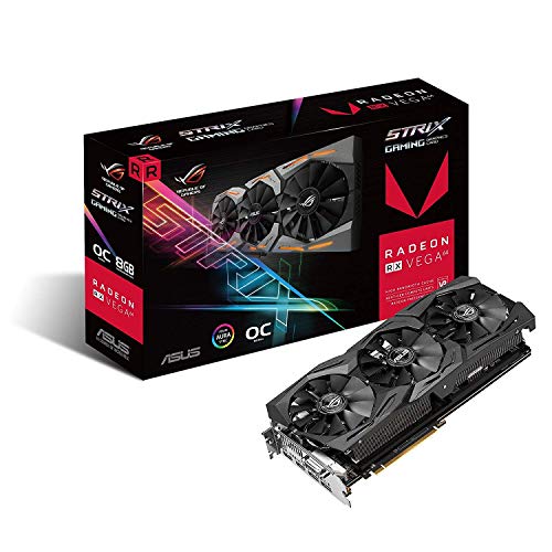 ASUS Radeon RX Vega 64 8GB Overclocked 2048-Bit HBM2 PCI Express 3.0 HDCP Ready Video Card (STRIX-RXVEGA64-O8G-GAMING) (Star Wars Battlefront 2 Best Game Ever)