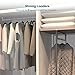 Sable 60 Pack Plastic Clothes Hangers Space Saving Ultra Thin with 10 Finger Clips, Non Slip, Heavy Duty, S-Shape for Tight Collars, 6 Colors for Shorts, Pants, Shirts, Scarves