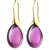 JIMARIN Lightweight Vintage Sparkly Crystal Rhinestone Teardrop Dangle Drop Earrings Bohemian14K Gold Geometry Hook Earring for Women