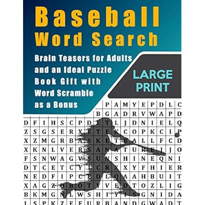 Buy Baseball Word Search: Brain Teasers for Adults and an Ideal Puzzle ...