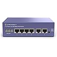 Amcrest 6-Port POE+ Power Over Ethernet Switch with Metal Housing, 4-Ports POE+ 802.3at 65W
