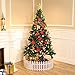 SATINIOR 20 Packs Christmas Faux Flowers Glitter Poinsettia Christmas Tree Ornament DIY Holiday Floral Arrangements (Red)