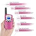 Bobela T388 Best Friendly Walkie Talkies as Thanksgiving Day Gifts for Girls Women / Two Way Radio Toys for Kids Hiking / Cute Long Range Walky Talkie with Lamp for Home Car Wedding ( Pink 2 Pack )