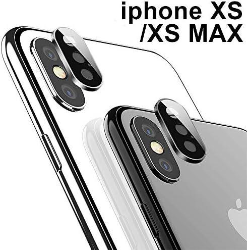 New Version Camera Lens Protector –Ultra-Thin Metal [Built-in Tempered Glass] Rear Camera Lens Screen Protective Cover Compatible with iPhone Xs/XS MAX(2019, Black)