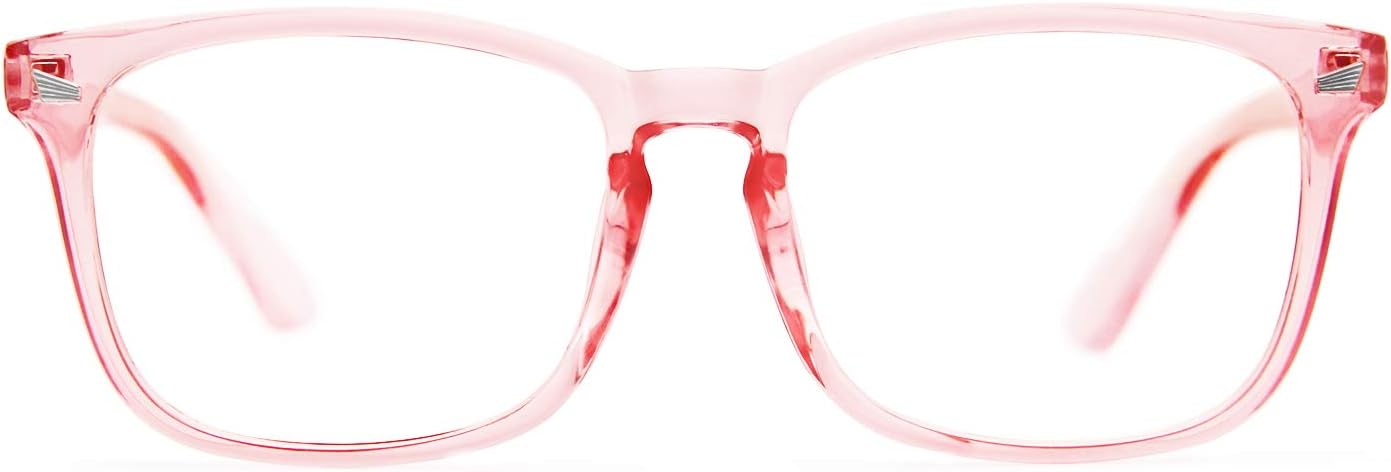 IFHTech Blue Light Blocking Glasses, Anti Eye Strain Headache (Sleep Better),Computer Reading Glasses UV400 Transparent Lens