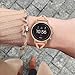 TRUMiRR for Fossil Gen 4 Q Venture HR Women Bands, 18mm Jewelry Bangle Watchband Rose Gold Stainless Steel Strap Feminine Cuff Bracelet for Fossil Gen 3 Q Venture LG Watch Style