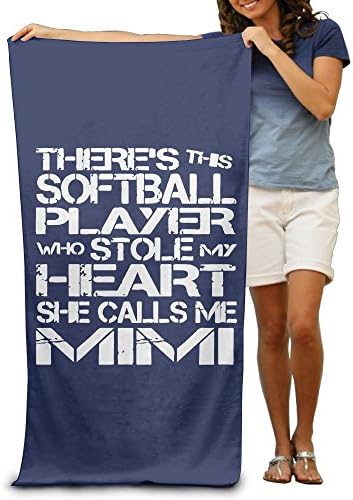 ShanxianP Softball Player Stole My Heart She Calls Me Mimi Soft Fast Drying Beach Towel Pool Towel 3050