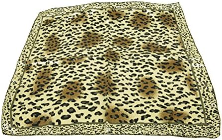 DGFA INC Ladies Small Square Scarf for Women Gift Idea (Chic Leopard Spot Print)