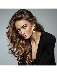 Pendientes de tuerca de acrílico con diseño de leopardo, 4 pares, para mujeres y niñas