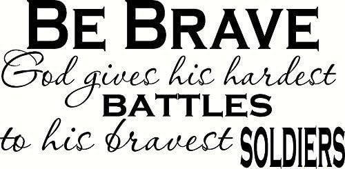 Be Brave, Bible Verse Wall Decals, Scripture, Vinyl Art, Stickers, Quotes, Love