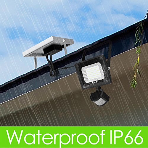 Projecteur Solaire Exterieur Avec Détecteur, CLY Lampe Solaire Extérieur Avec Détecteur de Mouvement, 60 LED Spot Solaire Exterieur Détecteur, Eclairage Solaires Extérieur 400 Lumen, Étanche IP 66 Pour Gazon, Jardin, Patio