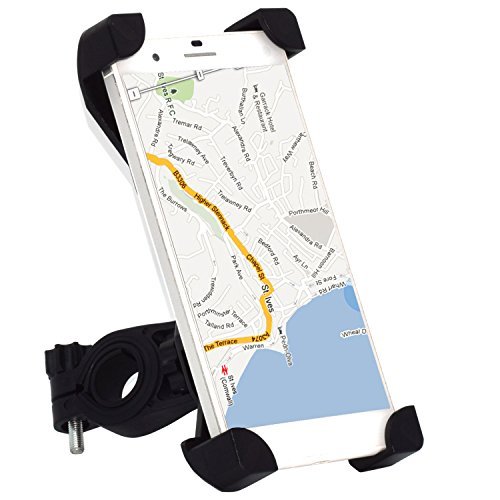 Bike Mount Holder ,Universal Bicycle Cell Phone Holder Cradle Clamp for iPhone 6s | 6s Plus, iPhone 7 | 7 Plus, Galaxy S7, S6, S5, Holds Phones and GPS Devices Up to 3.7inch Wide