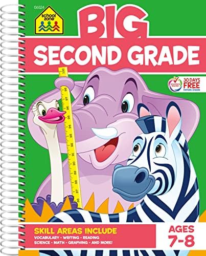 Amazon.com: School Zone Big Second Grade Workbook: 320 Pages, 2nd