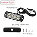 4PCS Ultra Thin Amber&White 4LEDs Warning Emergency Caution light Flash Strobe Light Bar Surface Mount For Car Van Truck Jeep Pickup,Motorcycle